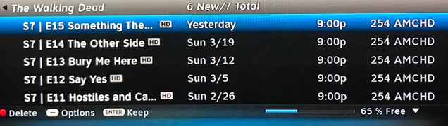 A snapshot of unwatched episodes in my queue